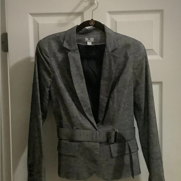 WORTHINGTON~GRAY BLAZER~ W BELT~ SIZE 10 - Picture 7 of 8